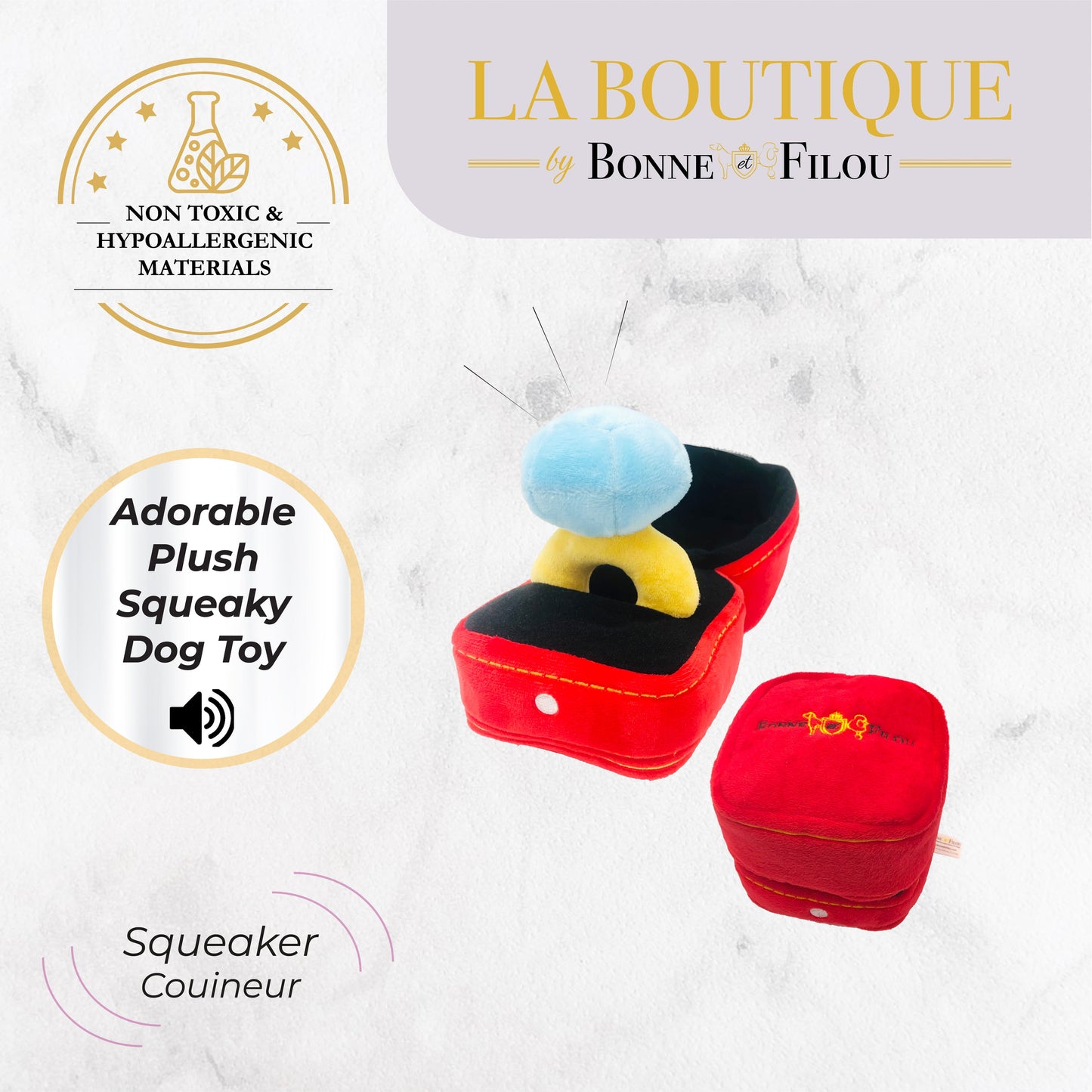 Diamond Engagement Ring Set Dog Plush Toy